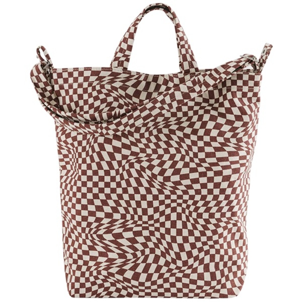 Baggu Trippy Checker Duck Bag | Maroon